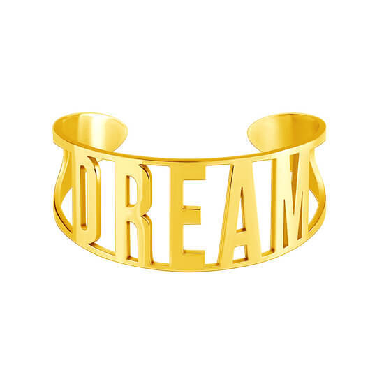 Custom large logo accessories wholesale manufacturers fashion personalized C-shaped open design custom name bangle bracelets for women suppliers and factory websites